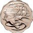 Australia 20 Cents (Platypus- Elizabeth II 2nd portrait - Planchet Error) 20 SD coin reverse