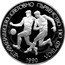 Bulgaria 25 Leva 14th World Football Championship in Italy. Footballers 1989 Proof KM# 187 ЧЕТИРИНАДЕСЕТО СВЕТОВНО ПЪРВЕНСТВО ПО ФУТБОЛ 1990 coin reverse