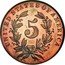 USA 5 Cents (Half Dime Pattern. Bronze) UNITED STATES OF AMERICA 5 coin reverse