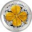 Samoa 5 Tala 3D Four Leaf Clover 2016  Proof THE GOLD LEAF COLLECTION 1 OZ .999 FINE SILVER CLOVERLEAF 2016 coin reverse