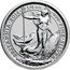 UK 50 Pence (Britannia. Plain Fields) BRITANNIA 2014 1/4 OZ 999 FINE SILVER NATHAN coin reverse