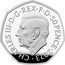 UK 50 Pence Hogwarts. Coloured 2023  Proof CHARLES III D G REX F D 50 PENCE 2023 MJ coin obverse