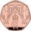 UK 50 Pence The Coronation of HM King Charles III 2023 C R III coin reverse