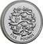 UK Five Pounds Charles III English Lions 2023  Proof FIVE POUNDS coin reverse