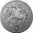 Australia One Dollar Coat of arms of Queensland 2023  BU in Capsule ELIZABETH II 1952 - 2022 AUSTRALIA 2023 AUDAX AT FIDELIS 1 OUNCE .999 AG coin obverse