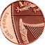 UK One Penny (Royal Arms Shield Puzzle Memorial) ONE PENNY MD coin reverse