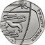 UK Twenty Pence (Royal Shield. 40th Anniversary Privy Mark) TWENTY PENCE MD coin reverse