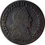 France 1/12 ECU (10 Sols) Louis XIII 1642 Rose KM# 132.1 LVDOVICVS XIII D G FR ET NAV REX coin obverse