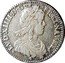 France 1/2 ECU Louis XIV 1657 D KM# 164.5 LVD XIIII D G FR ET NAV REX coin obverse