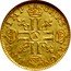 France 1/2 Louis D'or Loius XIII 1640 A KM# 101 CHRS REGN VINC IMP A coin reverse