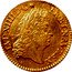 France 1/2 Louis D'or Louis XIV 1691 A KM# 277.1 LVD XIIII D G FR ET NAV REX coin obverse