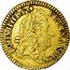 France 1/2 Louis D'or Louis XIV 1691 Numeral 9 KM# 277.17 LVD XIIII D G FR ET NAV REX coin obverse