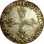France 1/4 ECU Louis XIII 1613 Numeral 9 KM# 47.21 LVDOVIC XIII D G FRAN ET NAVA REX 1613 coin obverse