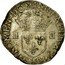 France 1/4 ECU Louis XIII 1617 H KM# 47.8 SIT NOMEN DOMINI BENEDICTVM H II II coin reverse