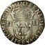 France 1/4 ECU Louis XIII 1643 F KM# 47.6 SIT NOMEN DOMINI BENEDICTVM F II II coin reverse
