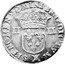 France 1/4 ECU Louis XIV 1644 KM# 142.21 SIT NOMEN DOMINI BENEDICTVM VA II II coin reverse