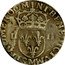 France 1/4 ECU Louis XIV 1644 M KM# 142.11 SIT NOMEN DOMINI BENEDICTVM M II II coin reverse