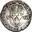 France 1/8 ECU Henry IV 1603 T KM# 22.3 SIT NOMEN DOMINI BENEDICTVM T V III coin reverse