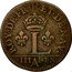 France 3 Deniers (Liard) Louis XIV 1649 A KM# 171 L A III DEN ROY DE FR ET DE NAV coin reverse