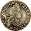 France 4 Sols 2 Deniers Louis XIV 1691 A KM# 281.1 LVD XIIII D G FR ET NAV REX 1691 coin obverse