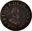 France Double Tournois Henry IV 1608 A KM# 16.1 HENRI IIII R DE FRAN(C) ET NAV A coin obverse