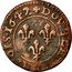 France Double Tournois Louis XIII 1642 KM# 127.8 DOVBLE TOVRNOIS 1642 coin reverse
