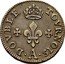 France Double Tournois Louis XIV 1644 A KM# 151 DOVBLE TOVRNOIS A coin reverse