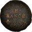 France Liard Louis XIV 1697 B KM# 284.3 LIARD DE FRANCE B coin reverse