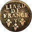 France Liard Louis XIV 1699 Y KM# 284.19 LIARD DE FRANCE Y coin reverse