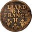 France Liard (Louis XIV) KM# 284.7 LIARD DE FRANCE H coin reverse