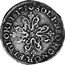 France 1/2 Franc Philip William 1617 KM# 20 SOLI DEO HONOR ET GLORI 1617 coin reverse