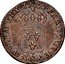 France 1/2 Sol Louis XV 1720 S KM# 451.8 FRANCIÆ ET S NAVARRÆ REX 17 20 coin reverse