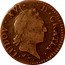 France 1/2 Sol Louis XVI 1770 N KM# 544.8 LUDOV XVI D GRATIA coin obverse