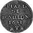 France Liard Geoffrey Maurice 1681 KM# 42 LIARD DE BOVILLON 1681 coin reverse