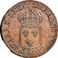 France Sol Louis XV 1722 H KM# 439.5 FRANCIÆ ET H NAVARRÆ REX 17 22 coin reverse