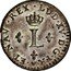 France Sol Louis XV 1740 BB KM# 501.3 LUD XV D G FR ET NAV REX L coin obverse