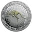 Australia 1 Dollar Australian Kangaroo (Gilded) 2016 AUSTRALIAN KANGAROO 2016 1 OZ 9999 SILVER P coin reverse