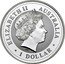 Australia 1 Dollar The Australian Kookaburra 2001 Rhode Island State Quarter Privy KM# 479 ELIZABETH II AUSTRALIA 1 DOLLAR IRB coin obverse