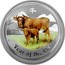 Australia 1 Dollar Year of the Ox (Colorized) 2009 P YEAR OF THE OX coin reverse