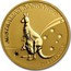 Australia 100 Dollars Kangaroo (constellation in background) 2009 KM# 1767 AUSTRALIAN KANGAROO 1 OZ 9999 GOLD P JG coin reverse