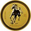 Australia 1000 Dollars Year of the Horse 2002 2002 P KM# 1337 2002 10 OZ 9999 GOLD coin reverse