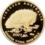 Australia 15 Dollars Echidna 2007 Proof KM# 966 DISCOVER AUSTRALIA 2007 ECHIDNA 1/10OZ. 9999 GOLD coin reverse