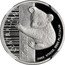 Australia 15 Dollars Koala up a gum tree 2002 Proof KM# 922 AUSTRALIAN KOALA 2002 1/10 OZ 9995 PLATINUM P coin reverse