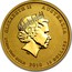 Australia 15 Dollars Year of the Tiger 2010 KM# 1375 ELIZABETH II AUSTRALIA 1/10 OZ 9999 GOLD 2010 15 DOLLARS IRB coin obverse