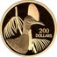 Australia 200 Dollars Cassowary bird 2004 B Proof KM# 732 200 DOLLARS coin reverse