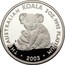 Australia 200 Dollars The Australian Koala 2003 KM# 929 THE AUSTRALIAN KOALA 2 OZ. 9995 PLATINUM 2003 P JR coin reverse