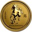 Australia 5 Dollars Galloping Horse 2002 KM# 582 2002 1/20 OZ 9999 GOLD coin reverse