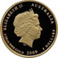 Australia 5 Dollars Kookaburra 20th Anniversary - Standing on stump right 2009 Proof KM# 1297 ELIZABETH II AUSTRALIA 1/10 OZ 9999 GOLD 2009 5 DOLLARS coin obverse