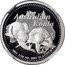 Australia 5 Dollars Two koalas on branch 2001 Proof KM# 916 AUSTRALIAN KOALA 2001 1/20 OZ. 9995 PLATINUM coin reverse