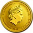 Australia 5 Dollars Year of the Rabbit 2011 KM# 1481 ELIZABETH II AUSTRALIA 1/20 OZ 9999 GOLD 2011 5 DOLLARS IRB coin obverse